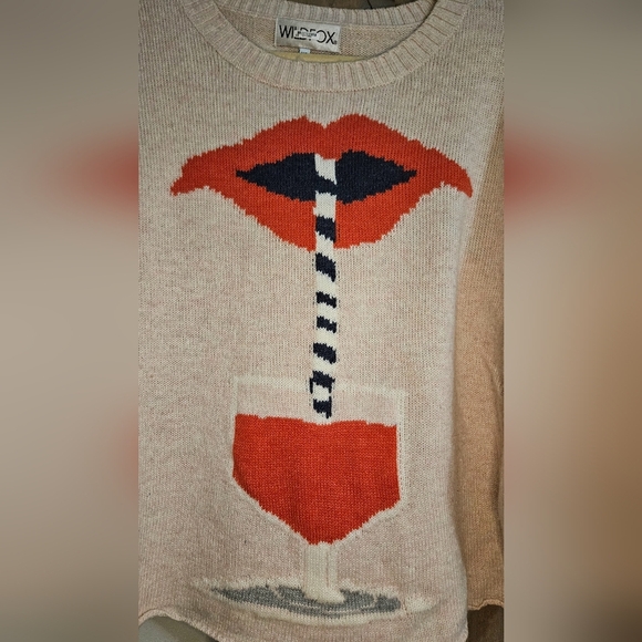 WILDFOX Suck It Up Dinner Party Sweater Vintage Lace Size XS - Picture 6 of 15